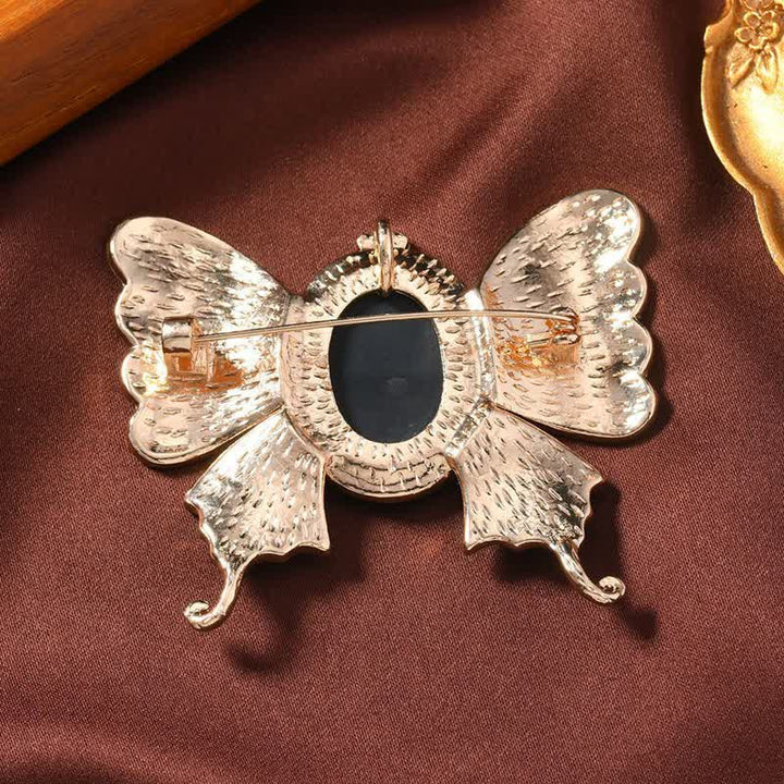 Women's Antique Victorian Style Butturfly Lady Cameo Brooch - image 2