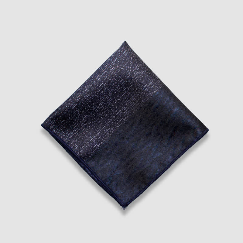 Men's Contrasting Colors Thick Stripes Pocket Square - Navy - image 5