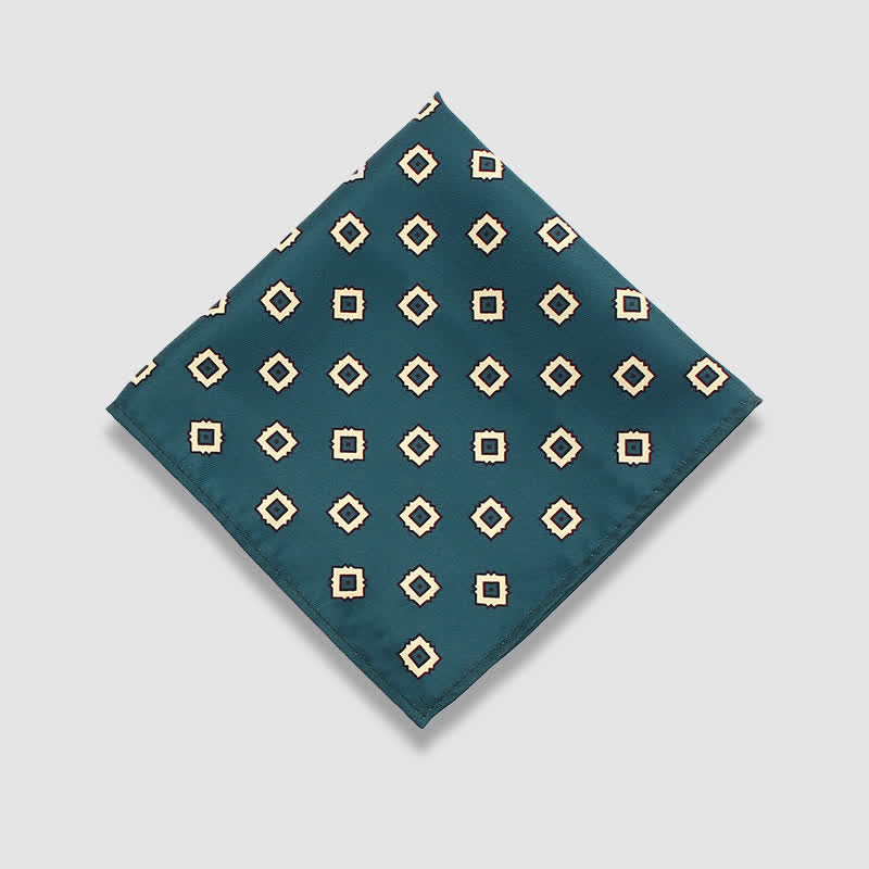 Men's Vintage Paisley Dots Pattern Business Pocket Square