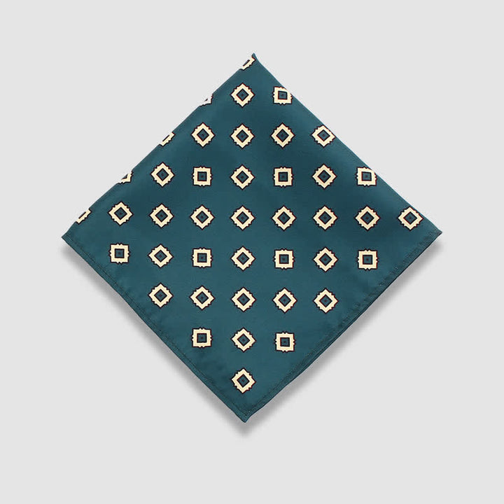 Men's Vintage Paisley Dots Pattern Business Pocket Square