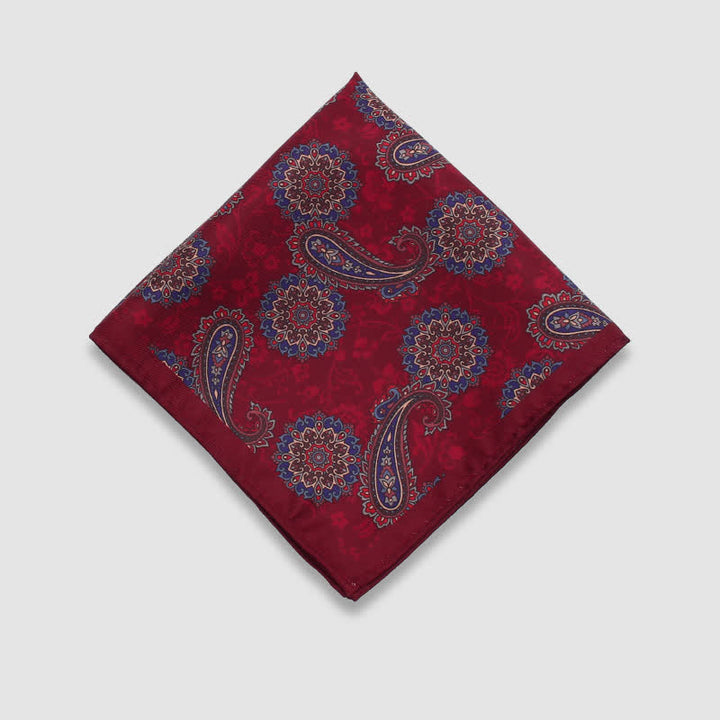 Men's Vintage Paisley Dots Pattern Business Pocket Square