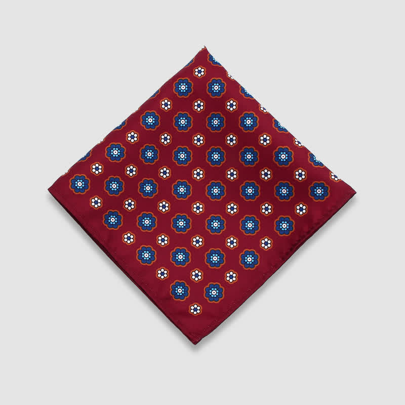 Men's Vintage Paisley Dots Pattern Business Pocket Square