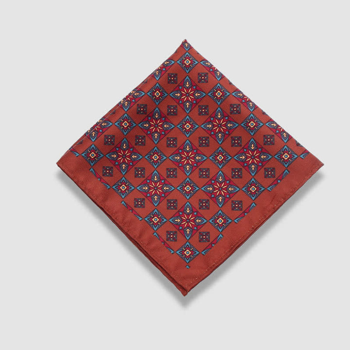 Men's Vintage Paisley Dots Pattern Business Pocket Square
