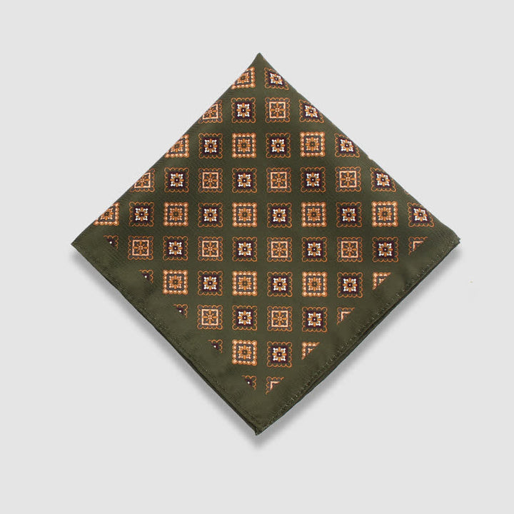 Men's Vintage Paisley Dots Pattern Business Pocket Square