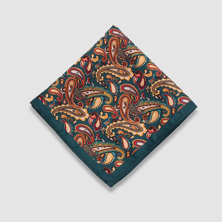 Men's Vintage Paisley Dots Pattern Business Pocket Square