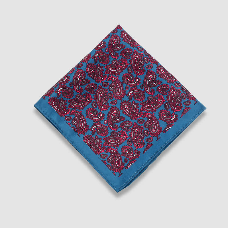 Men's Vintage Paisley Dots Pattern Business Pocket Square - Style #4 - image 5