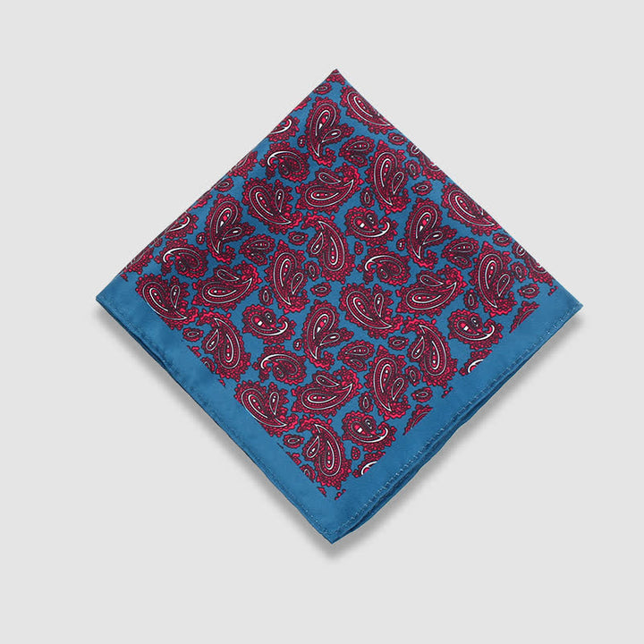 Men's Vintage Paisley Dots Pattern Business Pocket Square