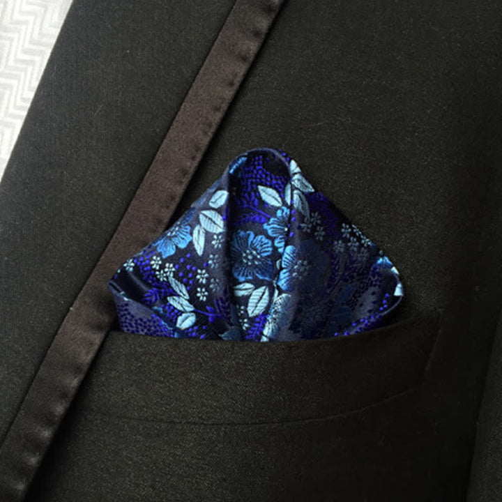 Men's Colorful Paisley Flowers Wedding Pocket Square - image 1