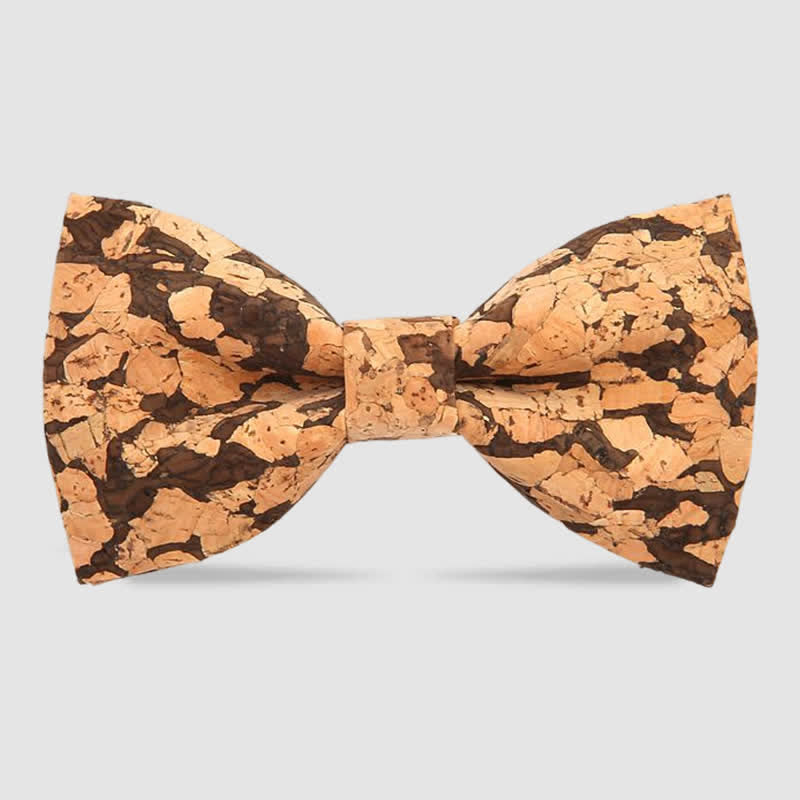 Men's Creative Plain Cork Wooden Bow Tie - Style #2 - image 4