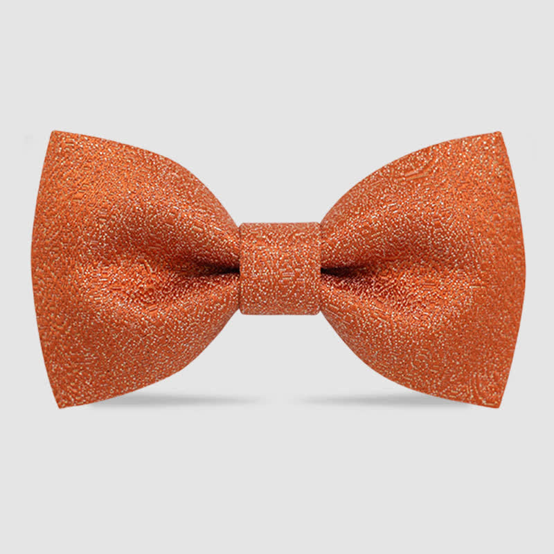 Men's Gold Glitter Tuxedo Classic Bow Tie - Orange - Style #1 - image 12