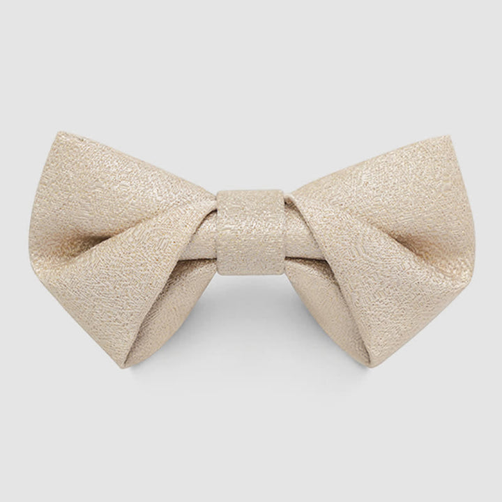 Men's Gold Glitter Tuxedo Classic Bow Tie - Champagne - Style #2 - image 11