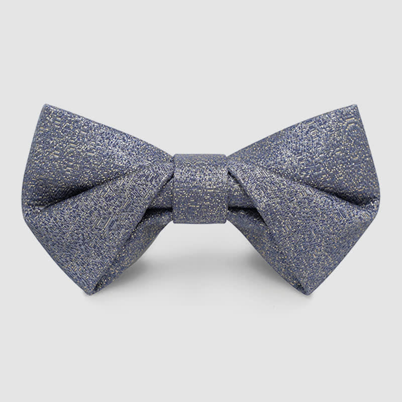 Men's Gold Glitter Tuxedo Classic Bow Tie - Navy - Style #2 - image 7