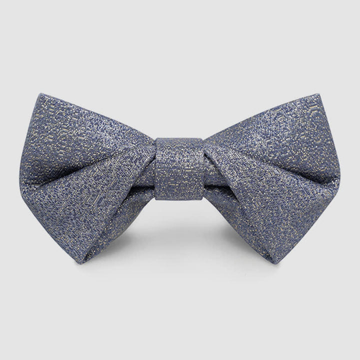 Men's Gold Glitter Tuxedo Classic Bow Tie - Navy - Style #2 - image 7