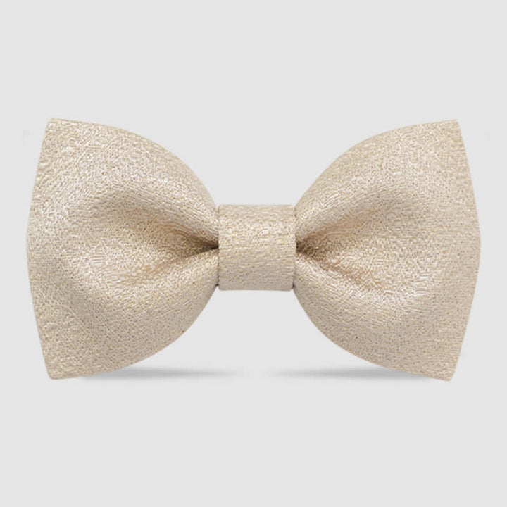 Men's Gold Glitter Tuxedo Classic Bow Tie - Champagne - Style #1 - image 10