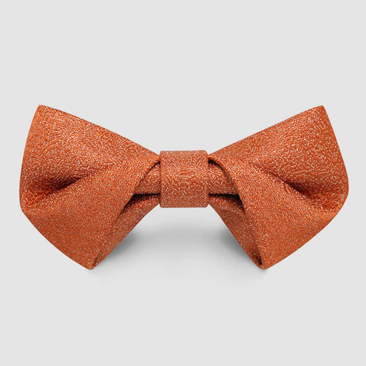 Men's Gold Glitter Tuxedo Classic Bow Tie - Orange - Style #2 - image 13