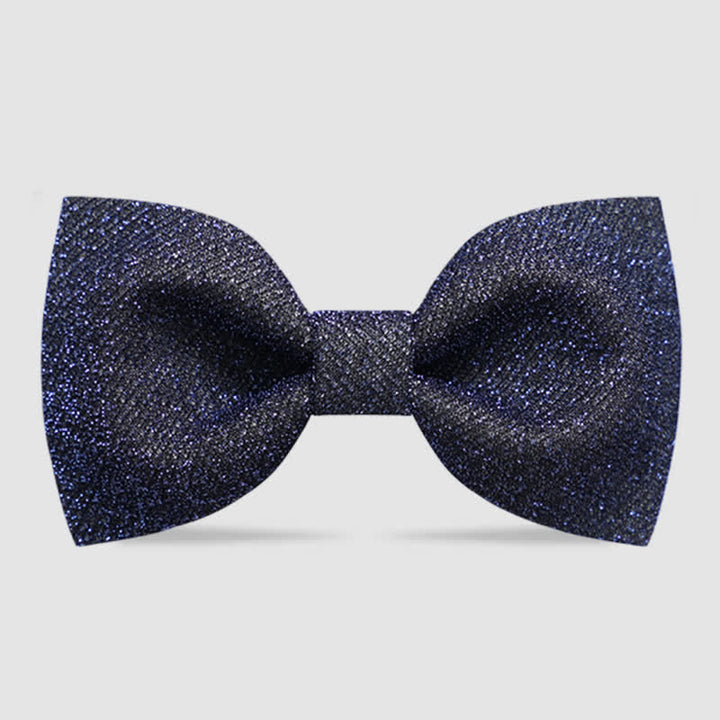Men's Sparkling Fancy Dress Party Bow Tie - Blue - image 8