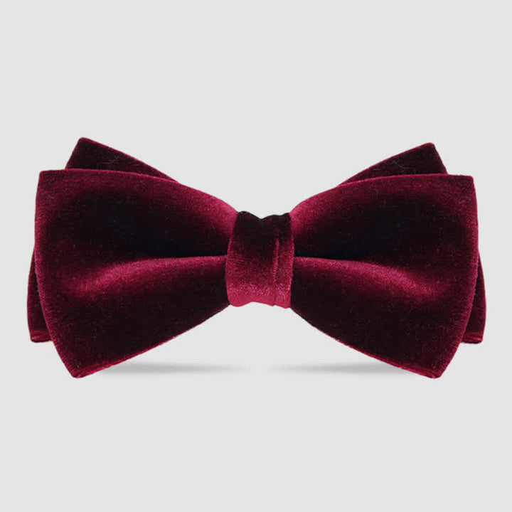 Men's Luxurious Double Layers Velvet Bow Tie