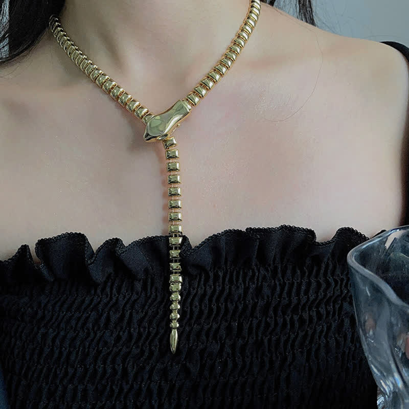 Women's Retro Snake-Shaped Waist Chain Chain Metal Belt - image 4