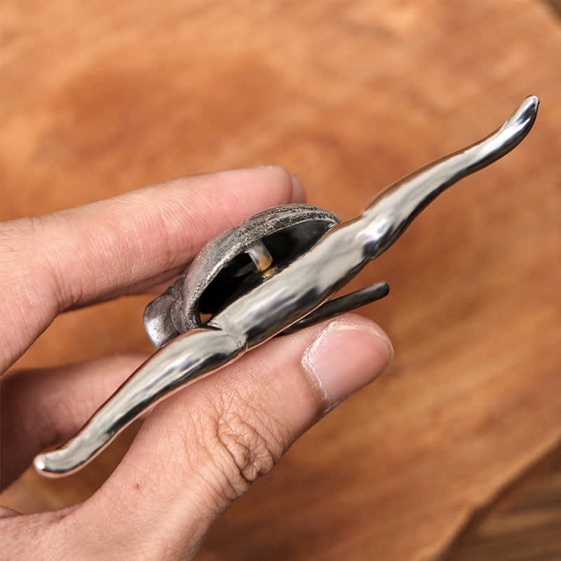 Unique Longhorn Head DIY Hidden Knife Silver  Buckle Leather Belt