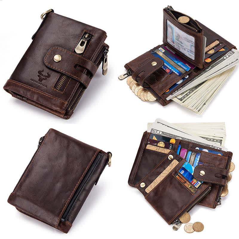 RFID Multifunctional Large Capacity Genuine Leather Wallet - image 3
