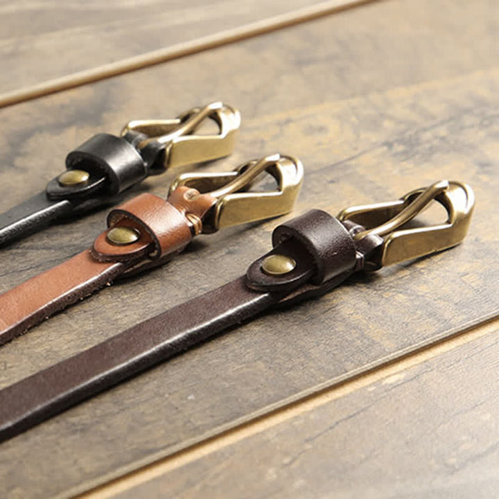 Women's Thin Strap Skinny Cowhide Leather Belt