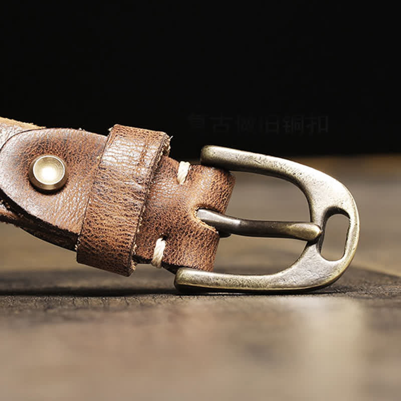 Women's Thin Strap Skinny Cowhide Leather Belt - image 5