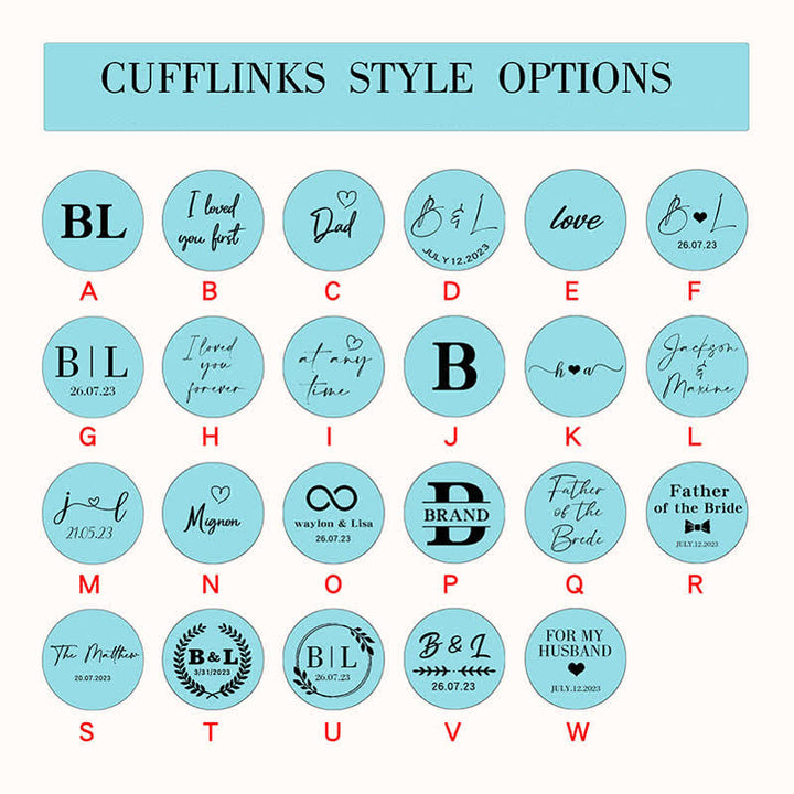 Men's Custom Engraving Box Surface Wedding Day Wooden Cufflinks Set