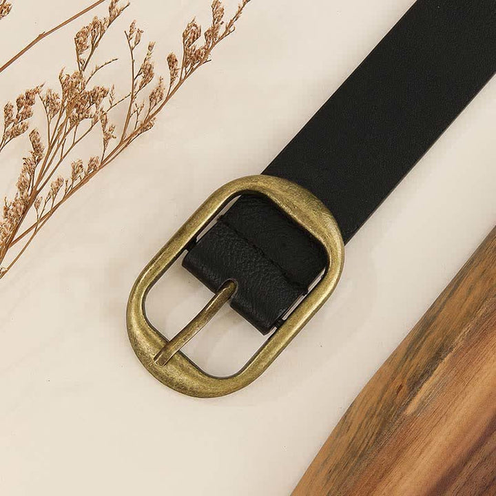 Women's Black Heavy Metal Rivet Leather Belt - image 4
