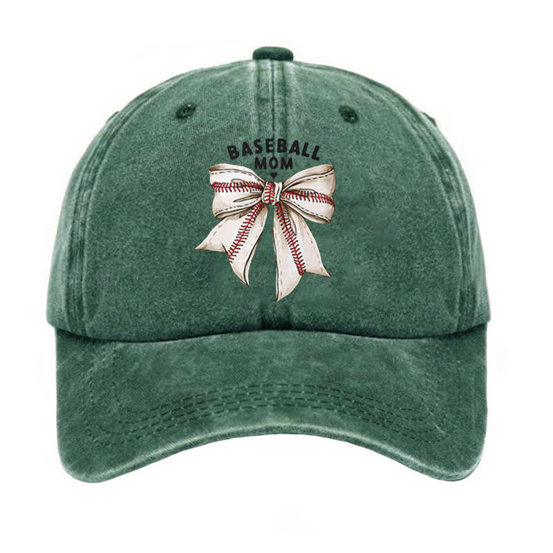 Bowknot Baseball Mom Adjustable Baseball Cap
