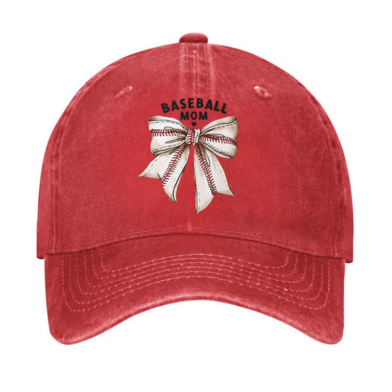 Bowknot Baseball Mom Adjustable Baseball Cap