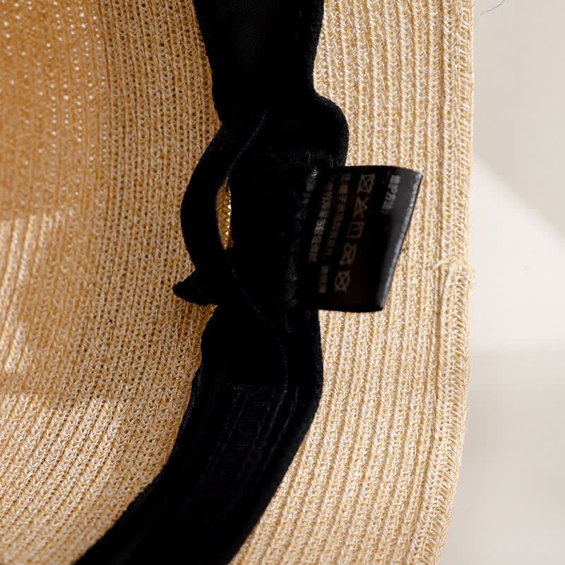 Women's Elegant Roman Style Floral Decor Summer Straw Hat