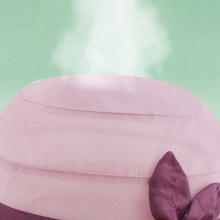 Women's Pearls Embellished Floral Wide Brim Silk Sun Hat - image 4