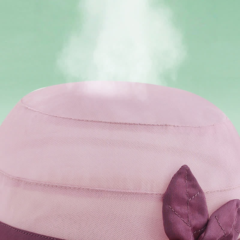 Women's Pearls Embellished Floral Wide Brim Silk Sun Hat