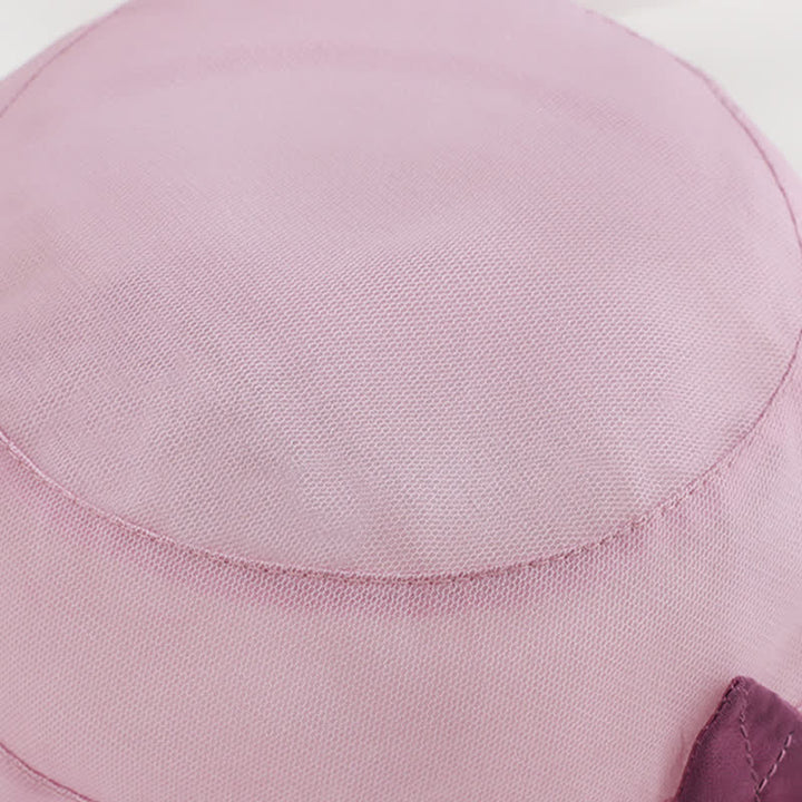 Women's Pearls Embellished Floral Wide Brim Silk Sun Hat