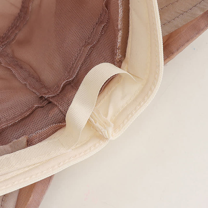 Women's Large Bow Knot Wide Brim Foldable Silk Sun Hat