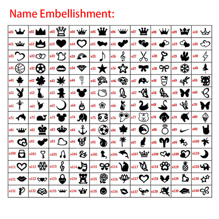 One Pair Of Gold Custom Your Name Personalized Brooch Cufflinks