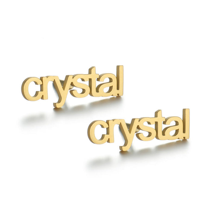 One Pair Of Gold Custom Your Name Personalized Brooch Cufflinks