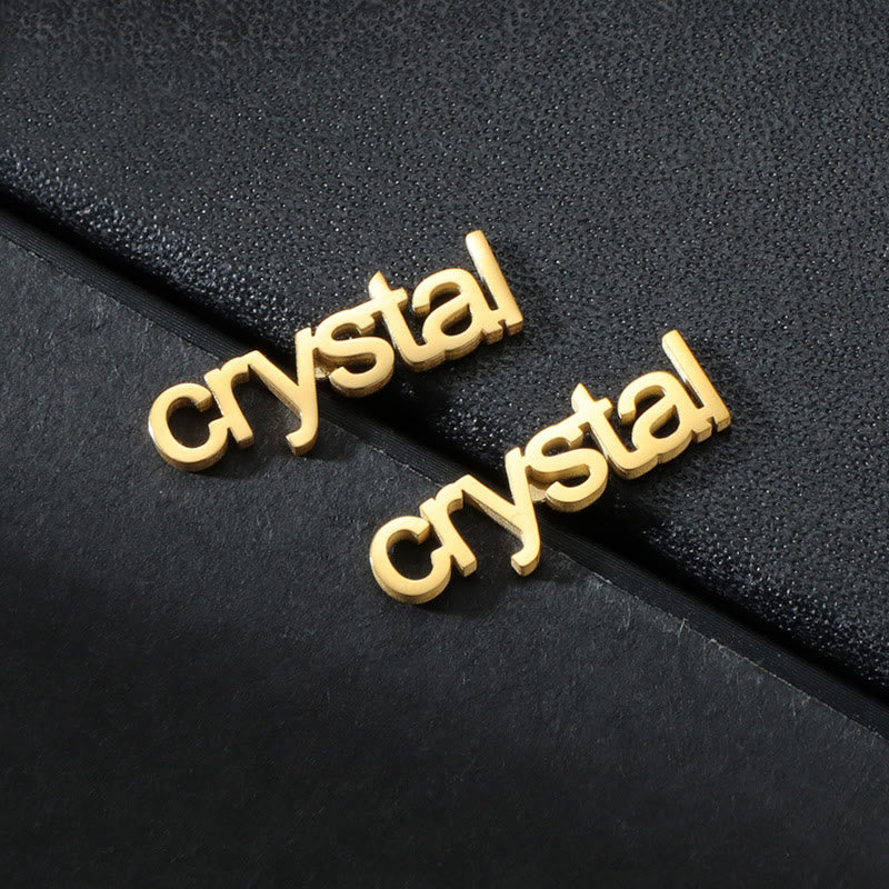 One Pair Of Gold Custom Your Name Personalized Brooch Cufflinks