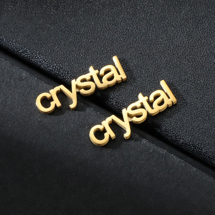 One Pair Of Gold Custom Your Name Personalized Brooch Cufflinks