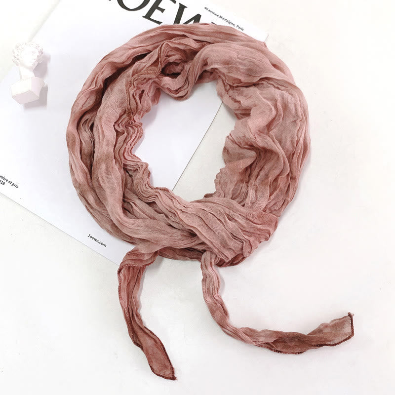 Women's Fashion Tie-Dye Creased Thin Long Scarf