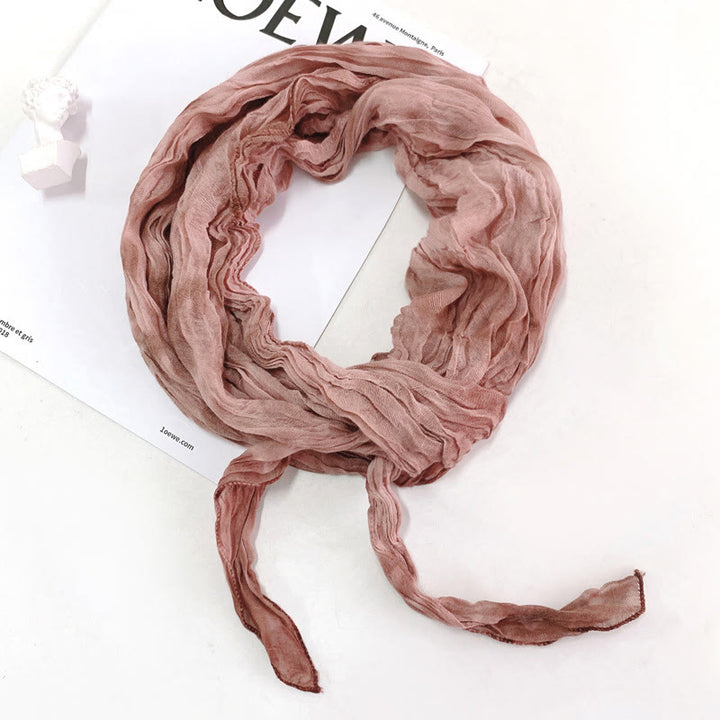Women's Fashion Tie-Dye Creased Thin Long Scarf