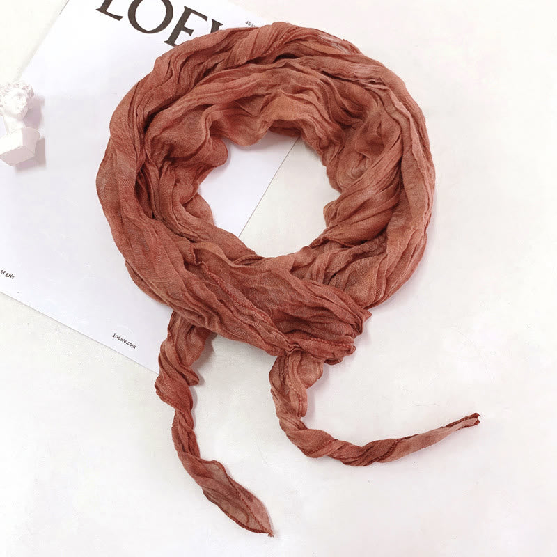 Women's Fashion Tie-Dye Creased Thin Long Scarf