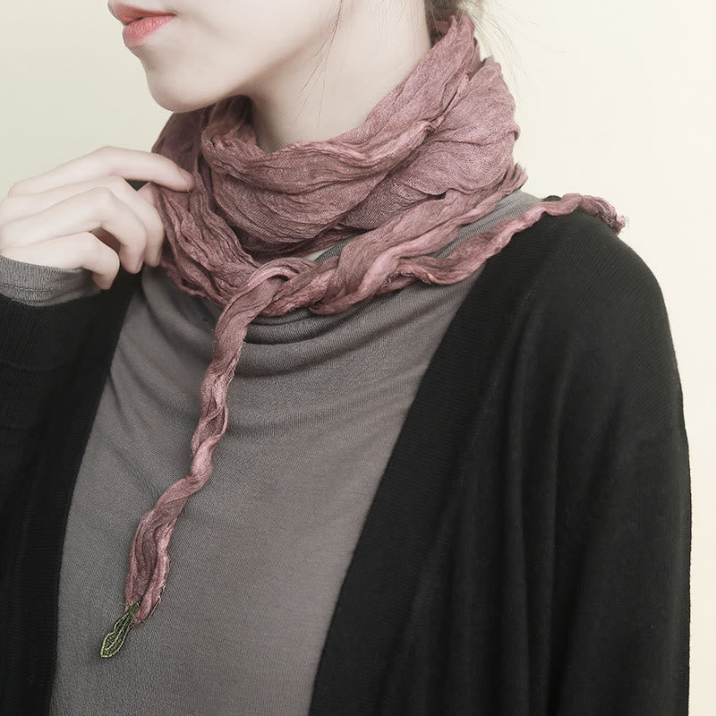 Women's Fashion Tie-Dye Creased Thin Long Scarf