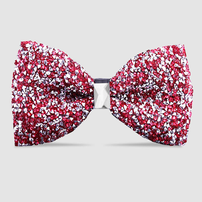 Men's Sparkle Star Glitter Crystal Bow Tie