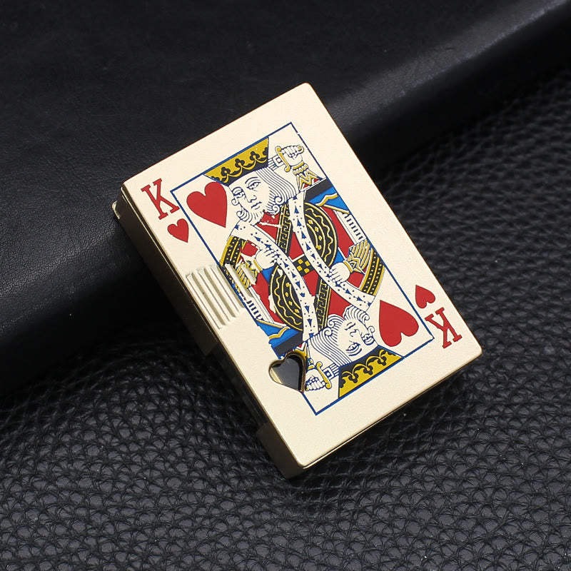 Poker Luminous Visible Air Tank Refillable Butane Lighter