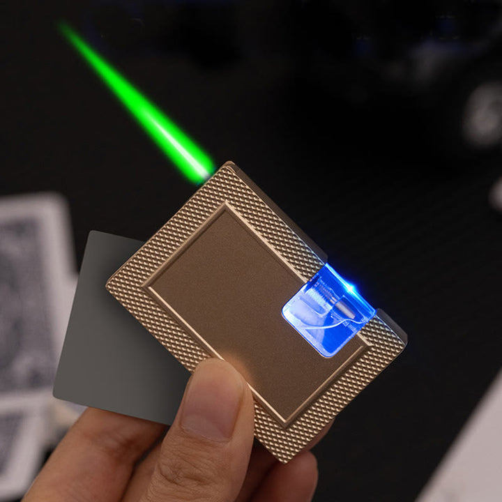 Poker Luminous Visible Air Tank Refillable Butane Lighter