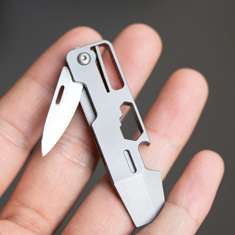 9 In 1 EDC-Tool Multifunctional Folding Mini Knife Keychain - image 2