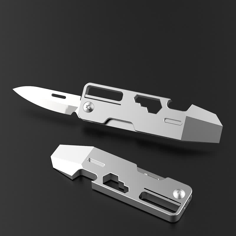9 In 1 EDC-Tool Multifunctional Folding Mini Knife Keychain - image 1