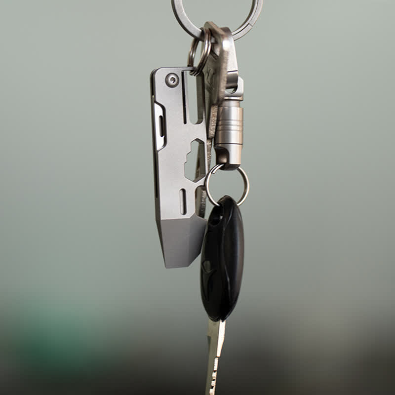 9 In 1 EDC-Tool Multifunctional Folding Mini Knife Keychain - image 4