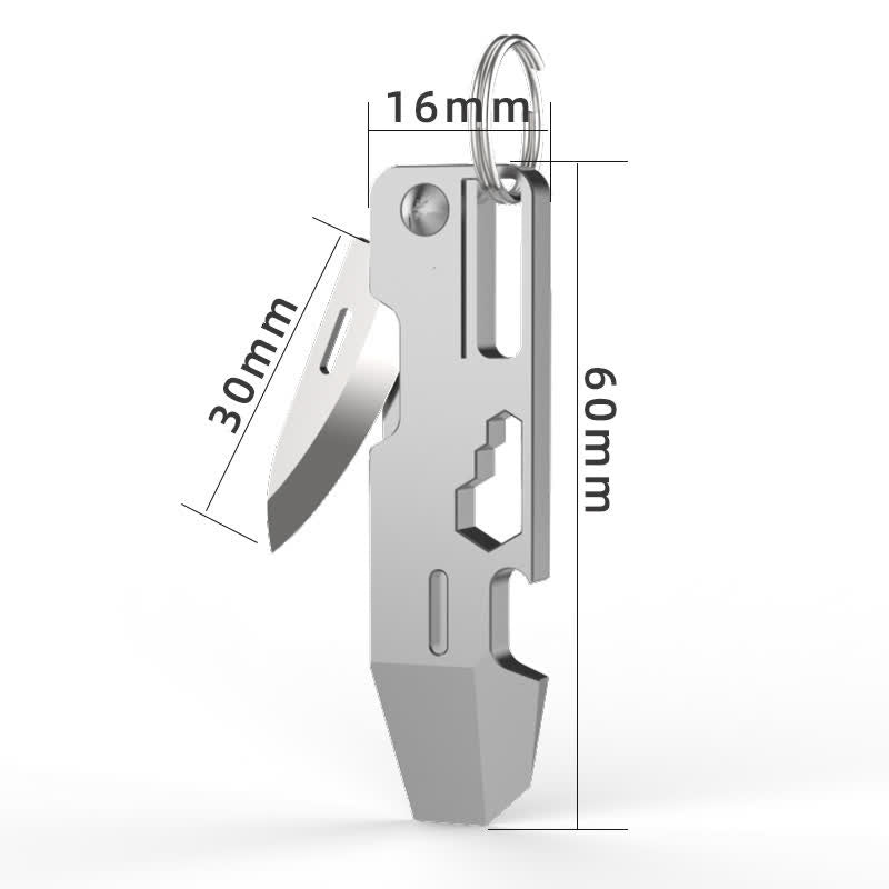 9 In 1 EDC-Tool Multifunctional Folding Mini Knife Keychain - image 7